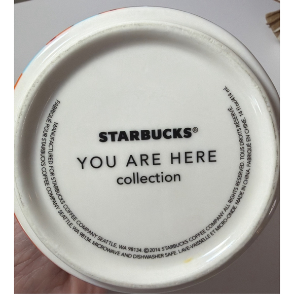 Starbucks Chicago IL USA You Are Here Collection Mug Coffee Cup White Orange EUC - Picture 2 of 4